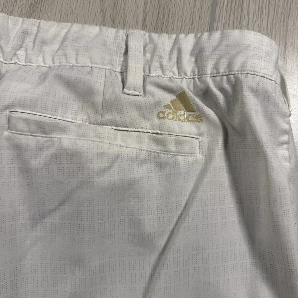 Adidas Golf Shorts Men’s 42 x 10.5 White Performance Stretch Quick Dry Casual